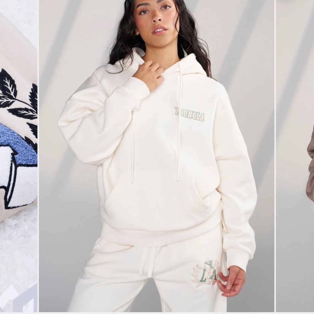 YoungLA Cream Track Pants & Joggers